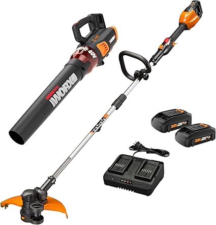 Worx WG927 40V Power Share Grass Trimmer and Blower Combo Kit