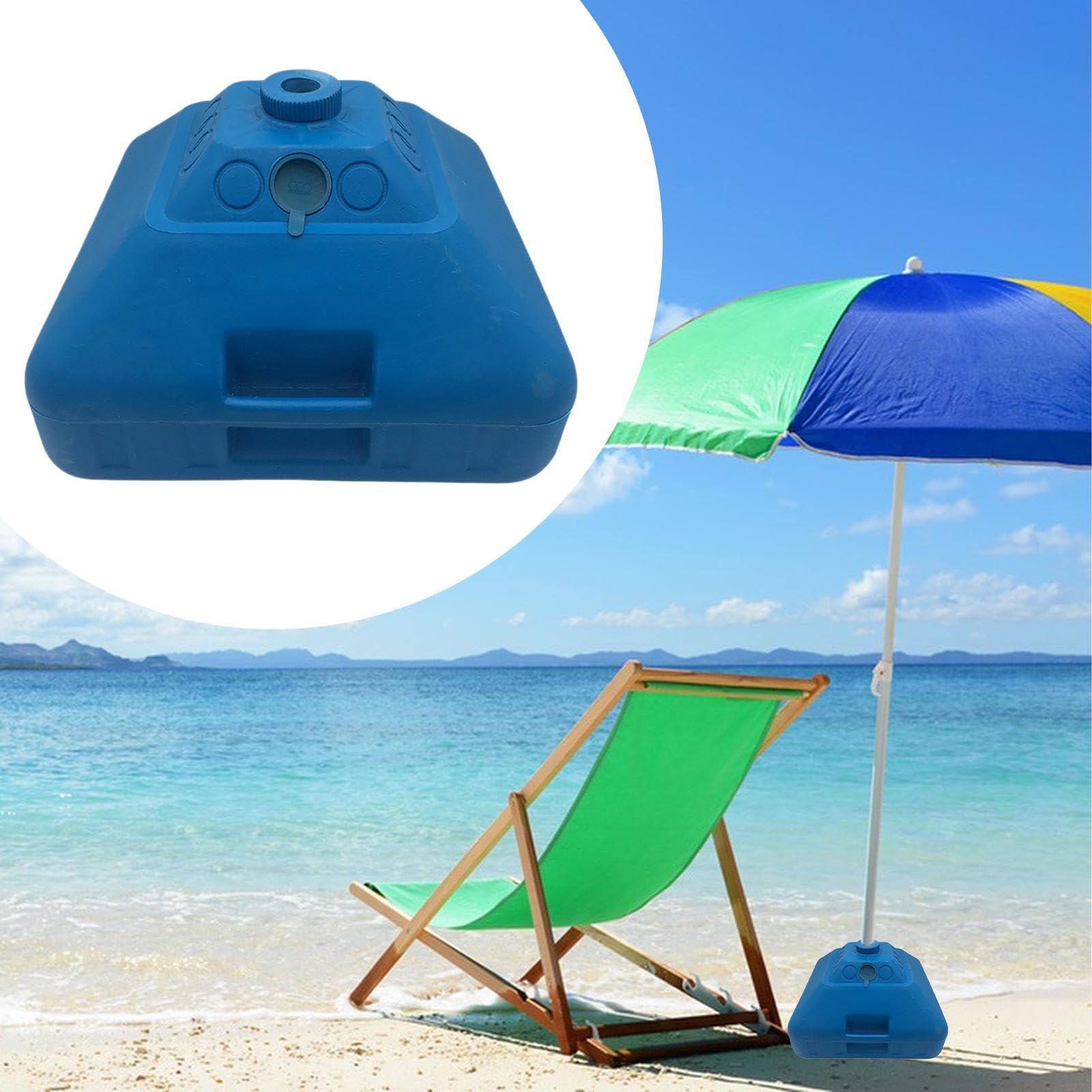 Water or Sand Filled Umbrella Base Patio Umbrella Stand Standing Umbrella Base Umbrella Holder for Garden Patio Outside, Blue : Patio, Lawn & Garden