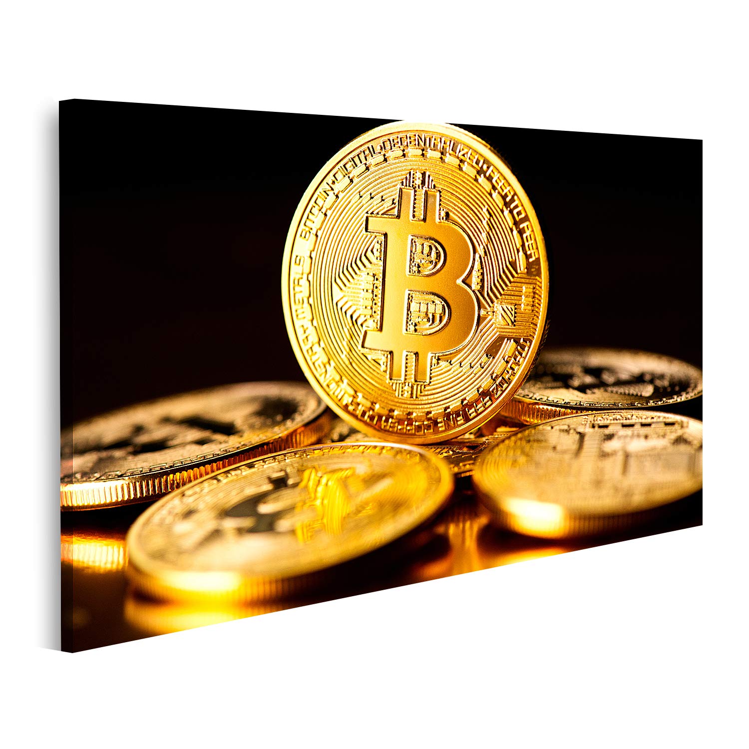 islandburner Impression sur toile de qualité Bitcoin Crypto Monnaie - Fond  noir - Poster mural : Amazon.com.be: Cuisine et maison