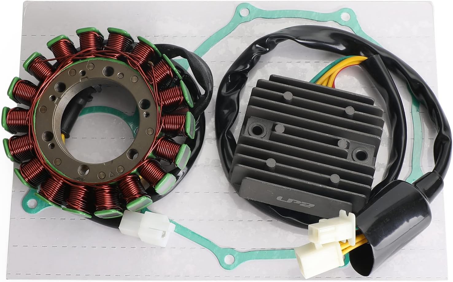 Artudatech Magneto Stator+Voltage Rectifier+Gasket Fits for Honda VT750DC Black Widow/Shadow 2001-2002, VT750DC Shadow Spirit 2001-2003/2005-2007 31120-MBA-004