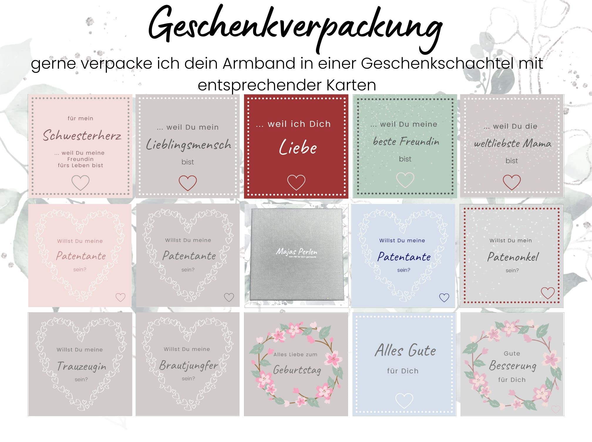 Edelsteinarmband mit platinierten Daisy-Perlen, anpassbar, Spiritueller Begleiter, Geschenk für Frauen, Liebe & Schutz - Handmade - personalisierbar