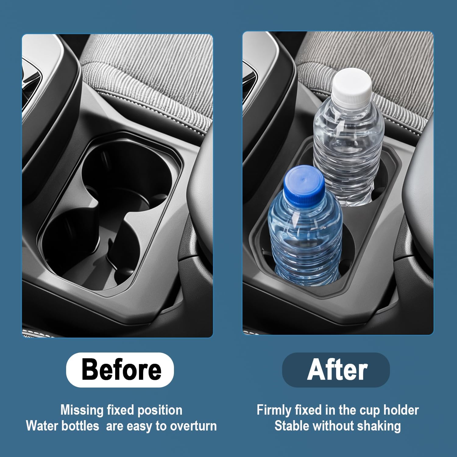 Cup Holder Compatible with 2026 Toyota BZ & BZ Woodland | 2026 Toyota CHR | 2026 Subaru Solterra TPE Anti-Slip Center Console Cup Holder Liner Waterproof Dustproof Car Interior Accessories image 3