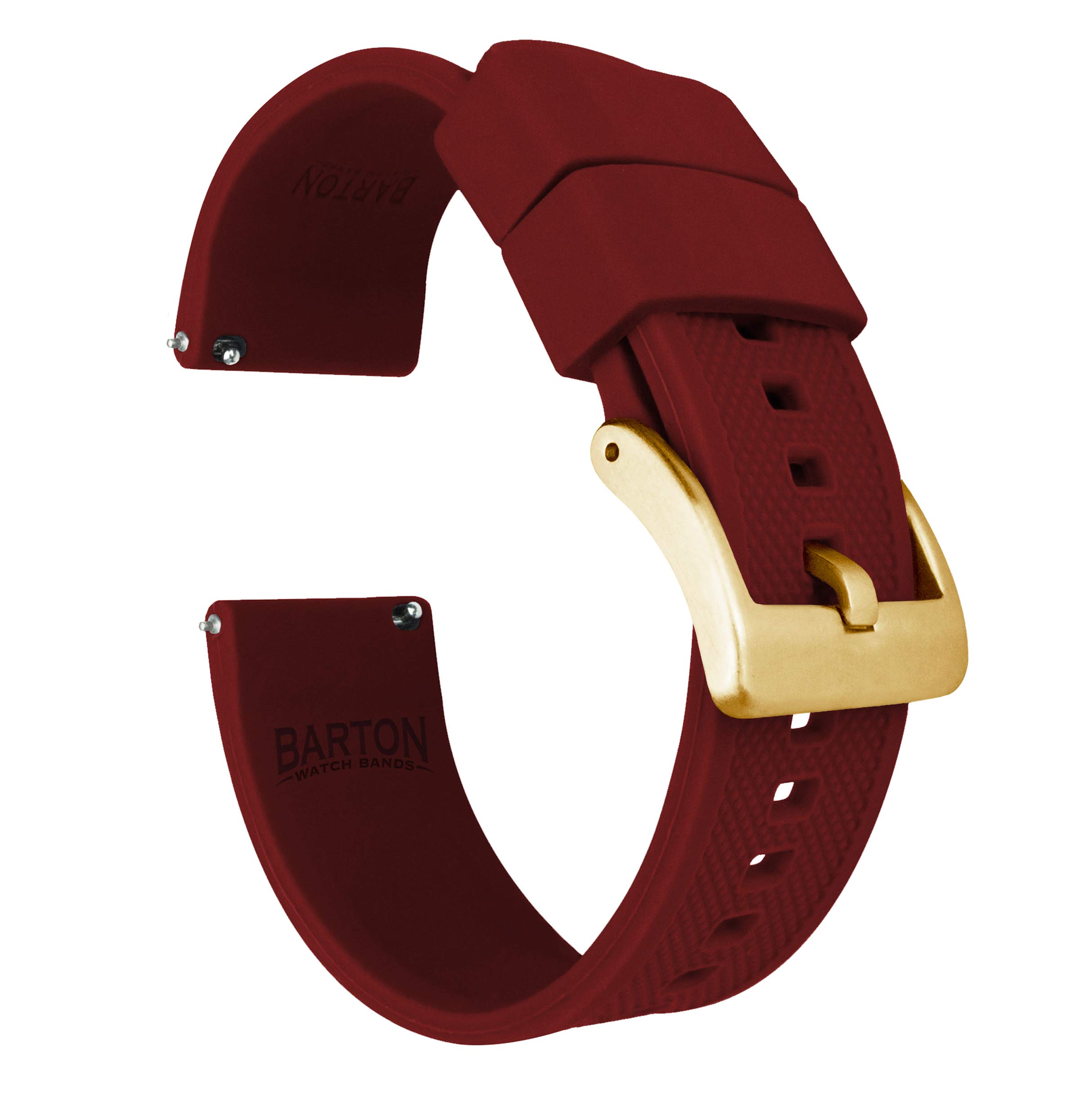 BARTON Elite Silicone Watch Bands - Gold Buckle Quick Release