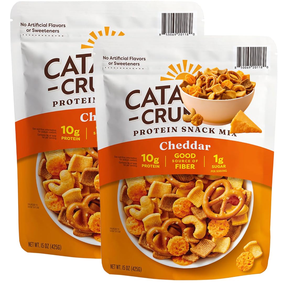 Crunch Cheddar Cheese Snack Mix, 15 Ounce (2 Pack, Cheddar)