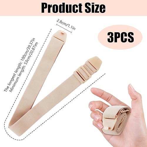 Miniatura 2 de Paquete de 3 cinturones de ostomía para mujeres y hombres, cinturón de ostomía ajustable que se fija de forma segura a la bolsa de ostomía de 1.18 x