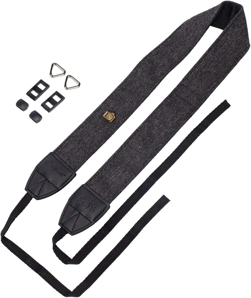 TARION Camera Strap Adjustable DSLR Camera Neck Strap Belt Retro Film Camera Shoulder Strap Vintage Soft Long Rope Universal Cord for Women Men SLR Mirrorless Cameras Simple Grey(Upgraded Version) Gray (Upgraded Version) Gray (Upgraded Version) image 5 of 7 B00WSBIDA8