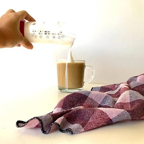 Miniatura 3 de Pressca Espumador de leche, espumador de leche de plástico de mano con soporte, pequeño y portátil, espumador de leche apto para microondas para