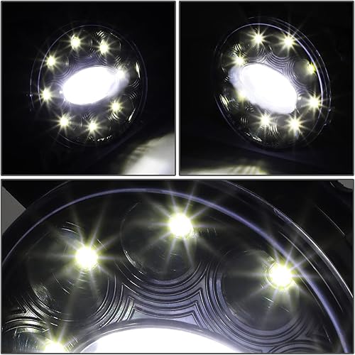 Miniatura 9 de DNA MOTORING FL-HAY-015-CH - Par de faros antiniebla de proyector LED completo compatibles con Kenworth T680 2011-2022, lente transparente cromada