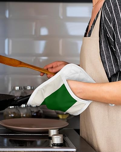 Miniatura 5 de Juego de 2 agarraderas de tela de toalla para cocina, antideslizantes y aislantes de calor, juego de agarraderas de tela de toalla con bolsillo,