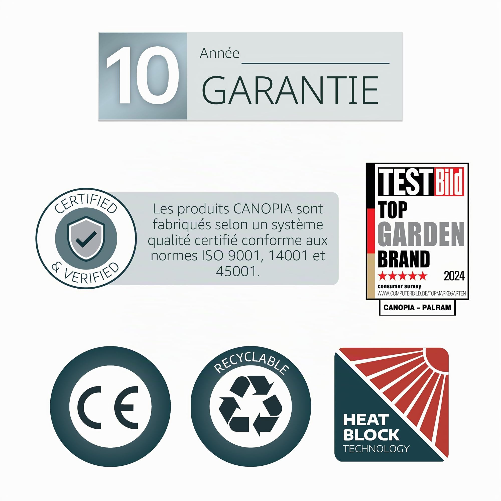 Canopia by Palram Carport Arizona 14.3 m² en Polycarbonate, Aluminium Robuste et antirouille Protection de la Voiture Contre la lumière du Soleil