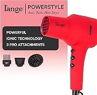 Vista 2 de L'ANGE HAIR PowerStyle Turbo Ionic Hair Dryer 1875 Watt Professional Blow Dryer with Diffuser & Concentrator Multiple Heat & Speed Settings for
