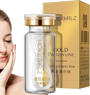 2 Pcs Rosto de ouro | Fios de colágeno absorvíveis para rosto | 20 peças de seda de colágeno para rosto hidratar profundamente a pele apertar a pele restaurar elasticidade desbotar linhas da Pengzi