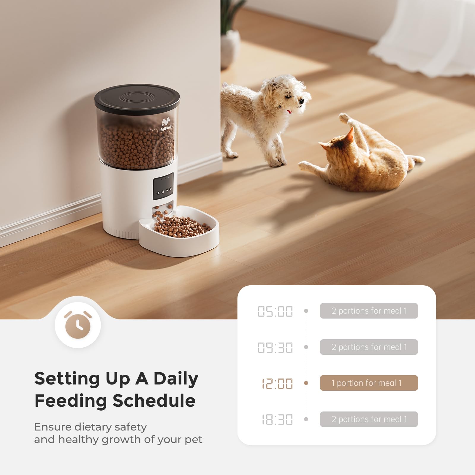 Cat Feeder Automatic Cat Food Dispenser Automatic WiFi Cat