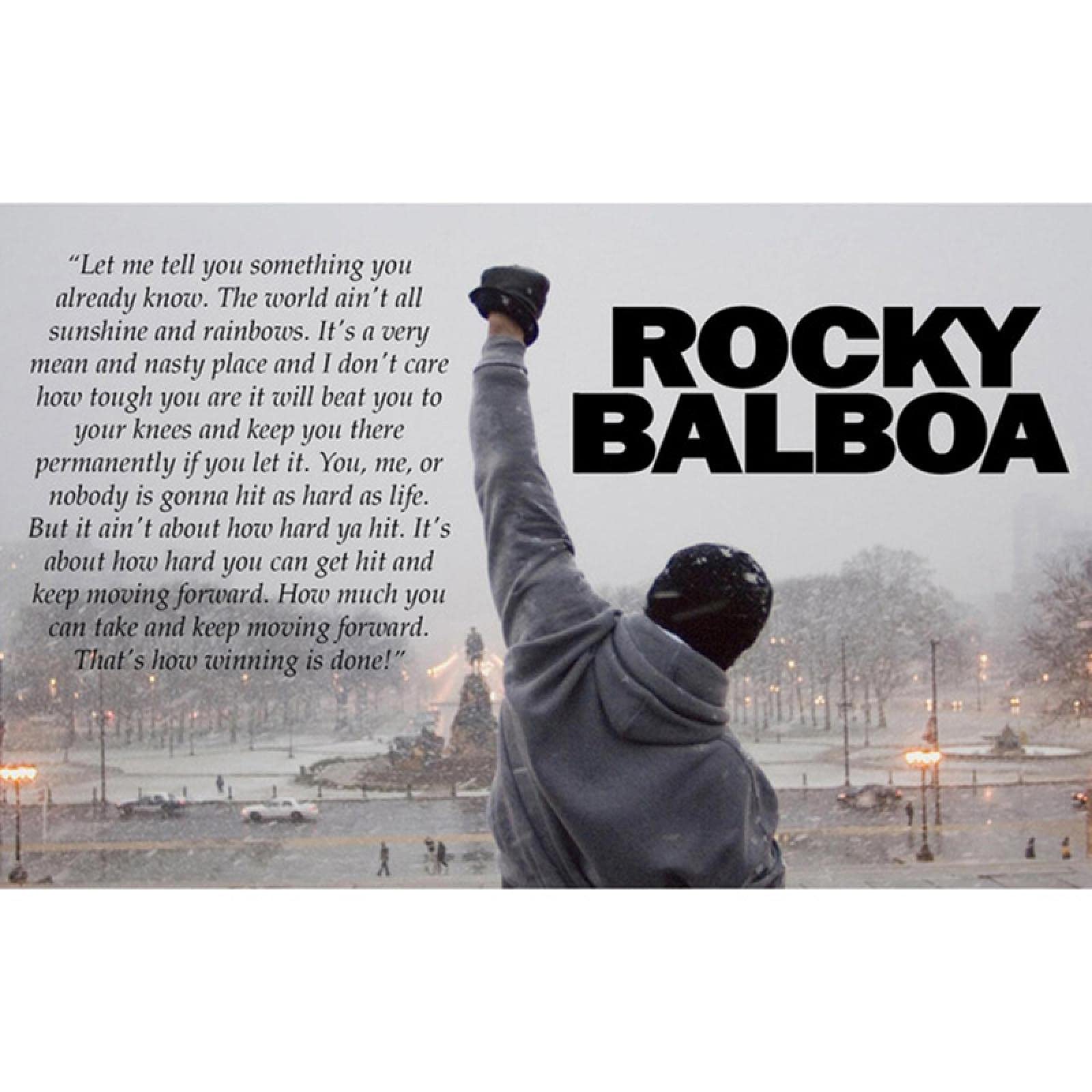 KDXAOBEI Rocky Balboa in Bianco e Nero Boxe Bodybuilding Motivazionale Quadro su Tela Poster e Stampe su Tela 80x120cm(31x47in) Con Cornice