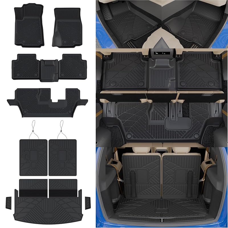 Kit de tapetes, forro de porta-malas e protetores de encosto Rongtaod para Jeep Grand Cherokee L 7 lugares 2021–2026