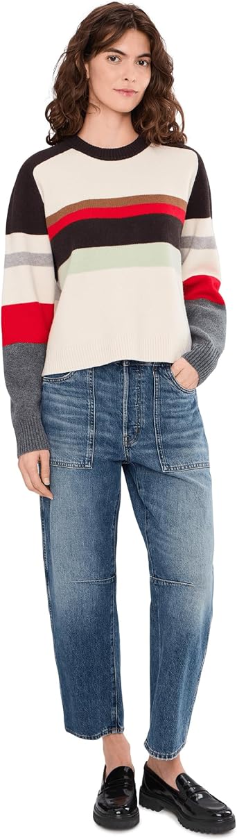 Madewell Stripe Aspen Raglan Pullover