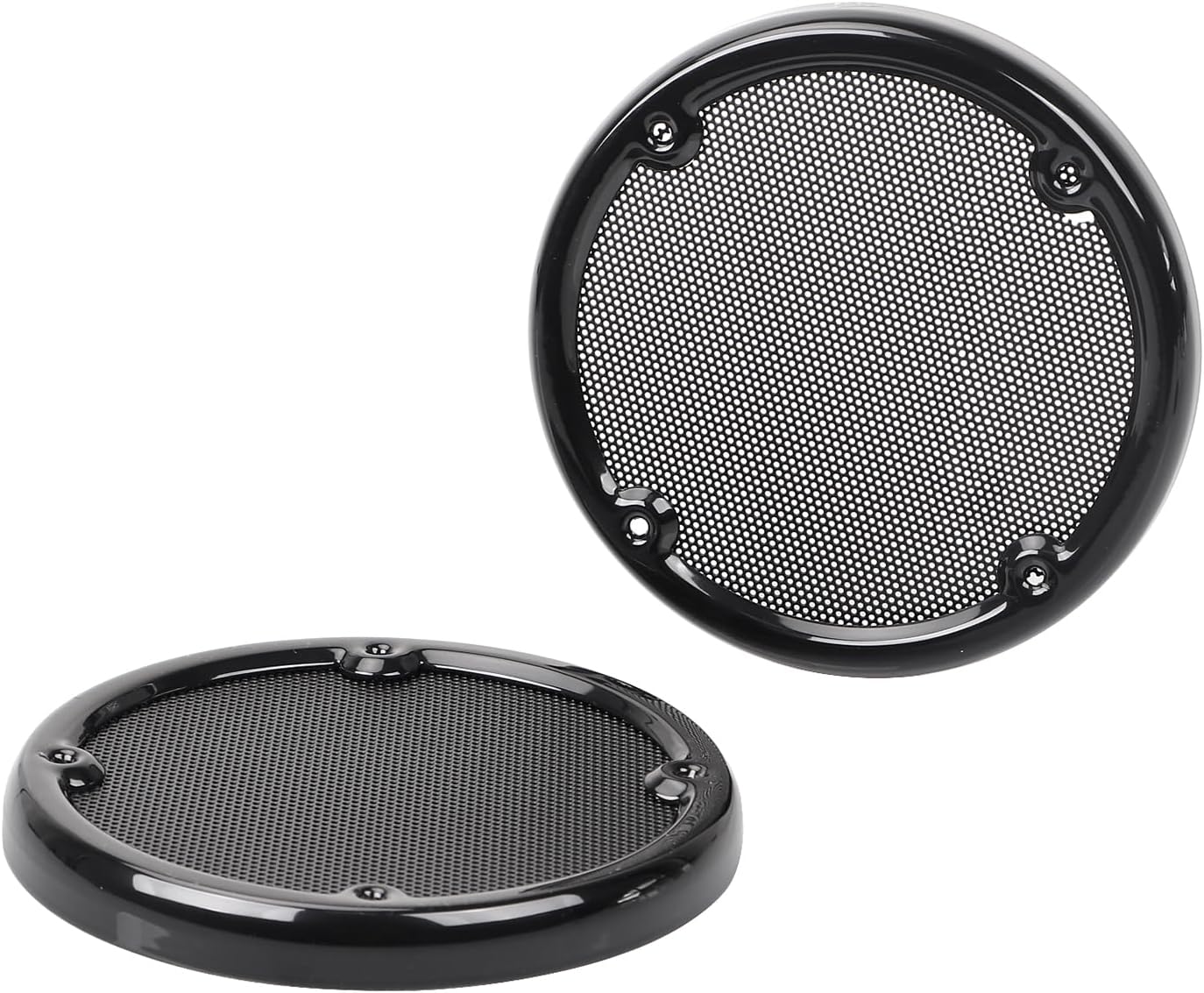 Black Tour Pak Speaker Trim w/Black Mesh Speaker Grills Fit For Harley Electra Glide Ultra Limited FLHTK Road Glide 1996-2013