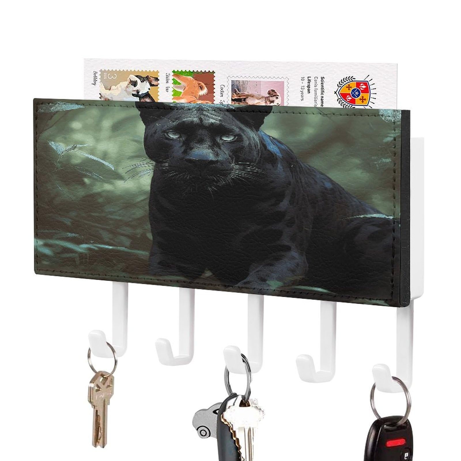 Soporte para llaves de pared y colgador autoadhesivo con estante granja
