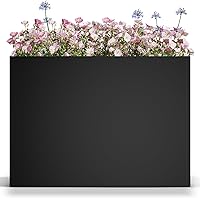 Baotree Heavy Duty Metal Large Planter Box 38x13x30 Tall Rectangle Outdoor with Removable Shelves Black Rust-Resistant