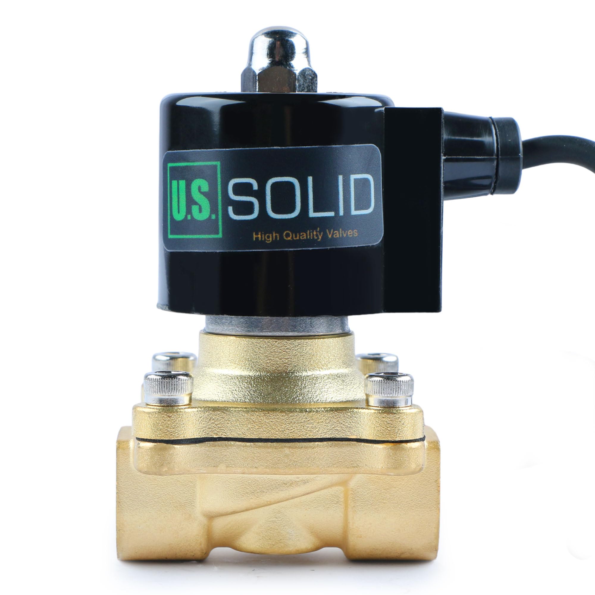 U.S. Solid Électrovanne sous-marine laiton 1/2" IP67 220 V AC normalement fermée joint VITON filetage G