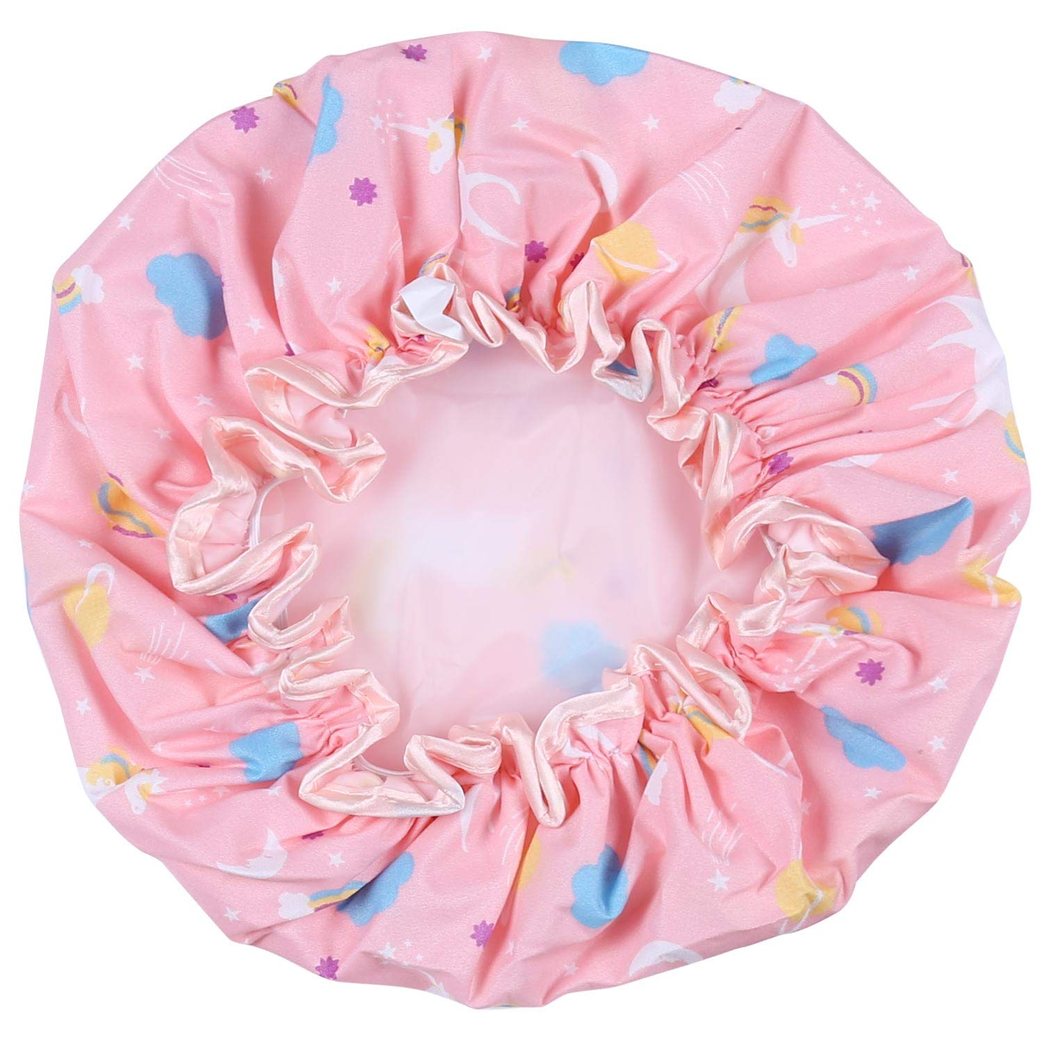 Unicorn Shower Caps, Double Layers Bath Hat for Women to Cover Long and Thick Hair, Reusable Waterproof Bonnet 4 Pack : Beauty & Personal Care