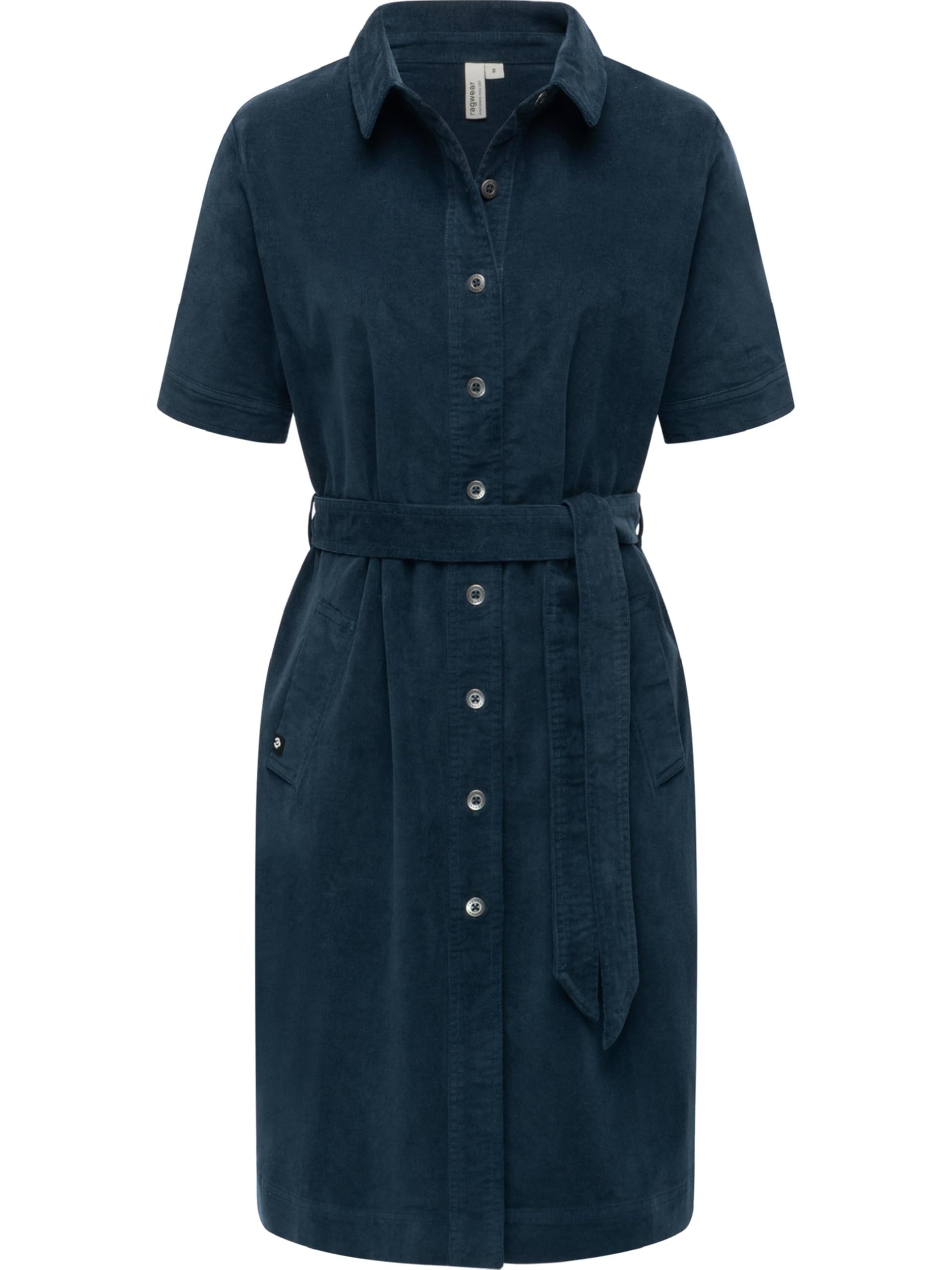 Ragwear Women's Petrol Rozyna Cordy Youmodo Blouse Dress Short Sleeve Corduroy Dress With Shirt Collar Xs-Xxl, M