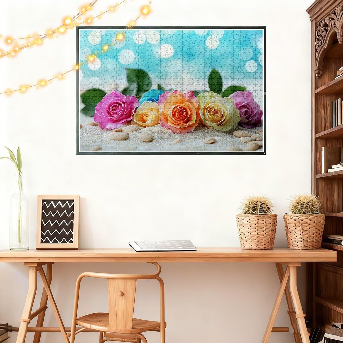 Puzzle 6000 elementów dla dorosłych, fantazyjne puzzle, róże, klasyczne drewniane puzzle dla dorosłych, 179 x 105 cm, imponująca gra edukacyjna, wyzwanie, gra logiczna dla całej rodziny, relaksacyjny
