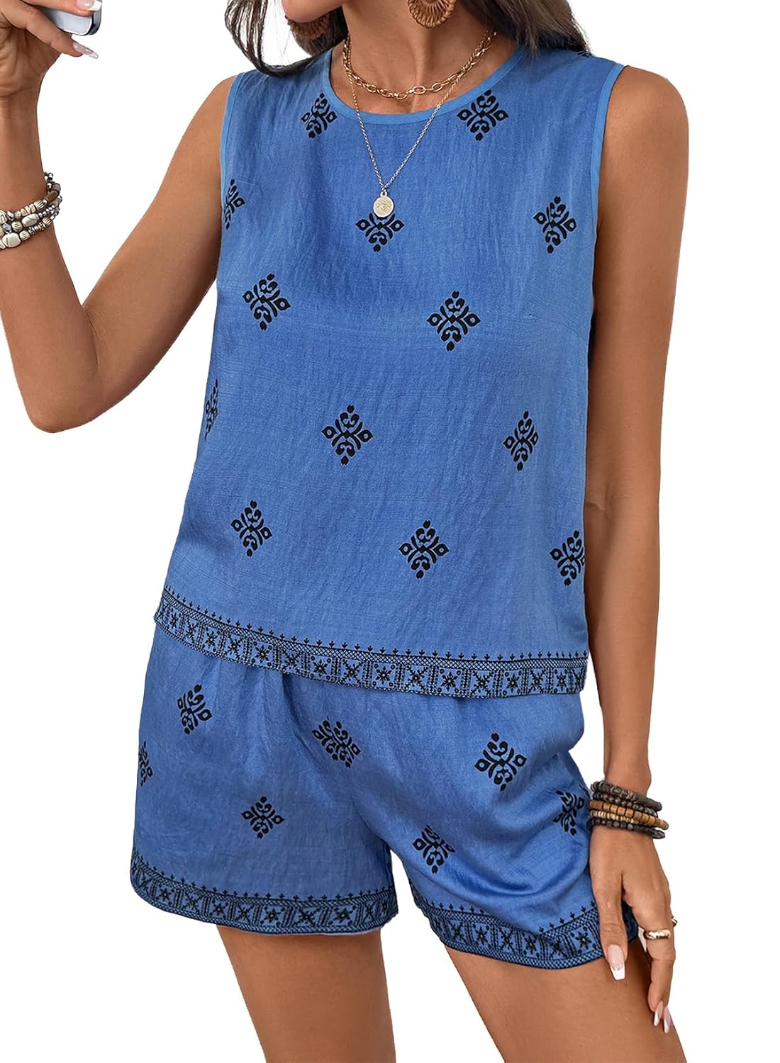 SHEWIN Two Piece Sets for Women Lounge Set Matching Sets Womens Clothing Summer Outfits for Women