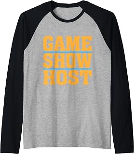 game buzzer host club costume game show host costume Raglan Baseball Tee