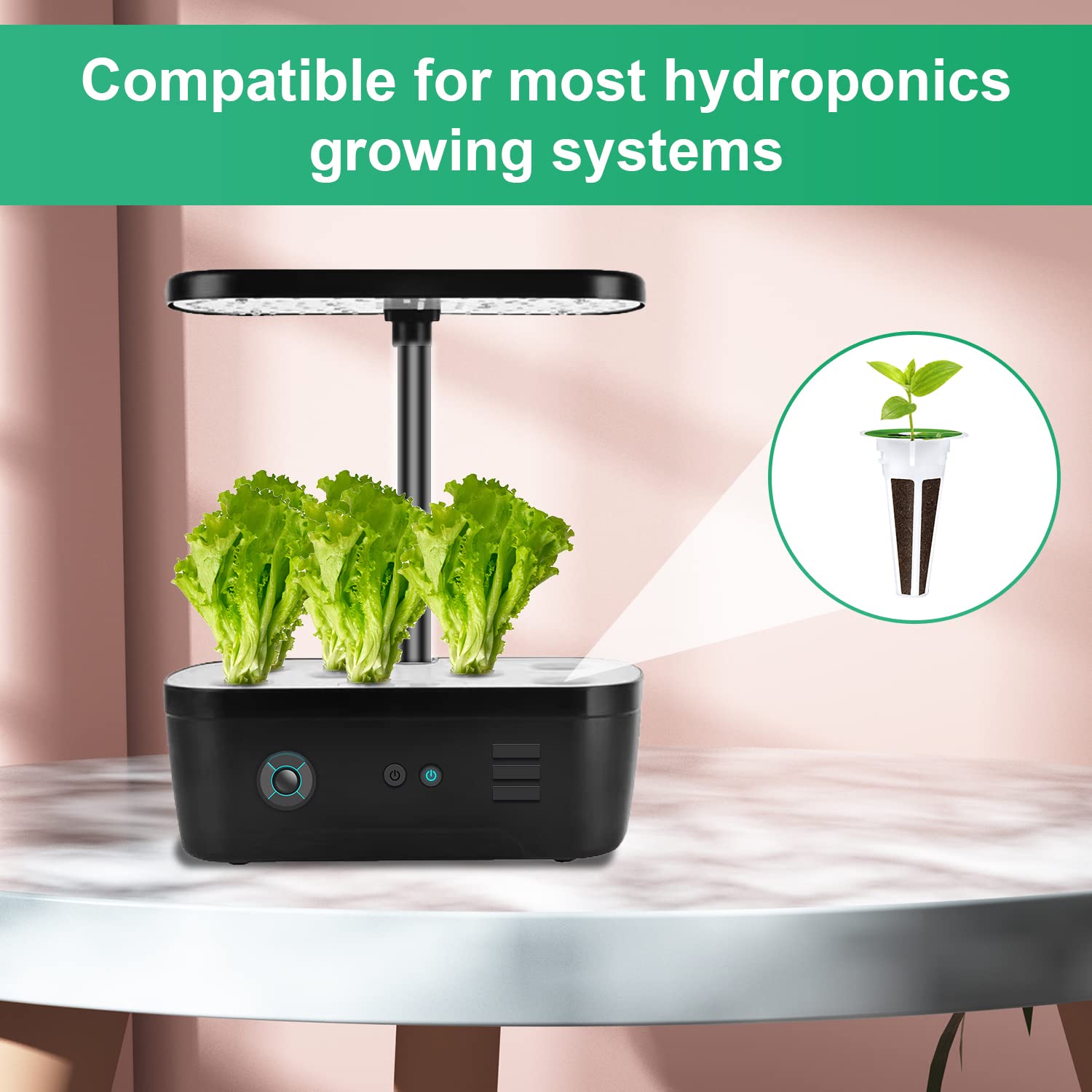 101 pezzi Kit di Baccelli di Semi per Aerogarden, Idroponica Kit Hydroponic Grow Kit con 20 Cestini per Coltivazione, 20 Coperchi Isolanti, 40 Spugne per Coltivazione, 20 Etichette per Piante