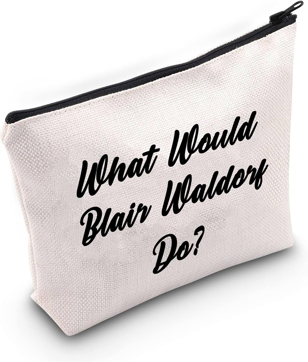 LEVLO Funny Gossip Lovers Gifts What Would Blair Waldorf Do Makeup Bags Blair Waldorf Quote Gift, What Would Blair Waldorf Do