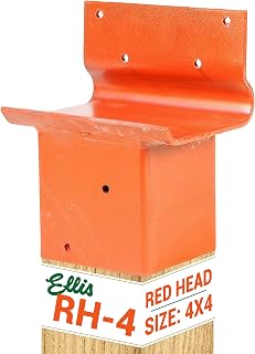 Ellis Manufacturing Co., Time-Saving Teardown, Less Nailing, Accepts 4x4 Shore & Dual 4x4,4x6 Purlins, Save Cuts & Material, Multi-use Concrete Forming Heads for Beam & Purlin Assembly, Red Head