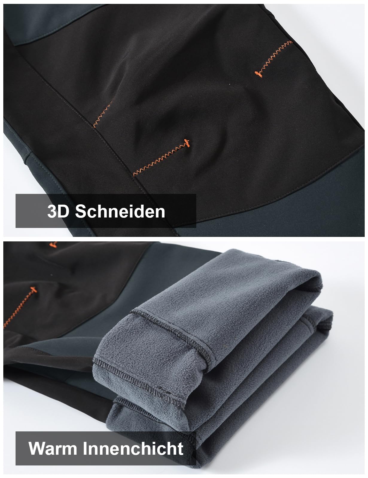 Rdruko Pantaloni da sci da uomo, impermeabili, invernali, in softshell, antivento, caldi, invernali, imbottiti, per snowboard, trekking, con tasche