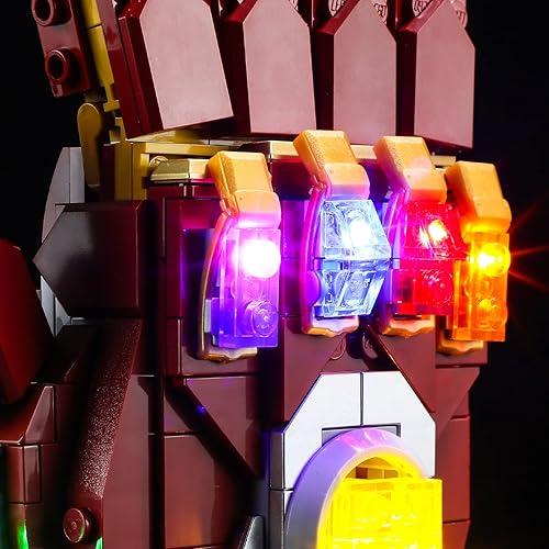 Vista 14 de BRIKSMAX Kit de iluminación LED para LEGO-76223 Nano Gauntlet – Compatible con el modelo de bloques de construcción Lego Marvel, no incluye el juego