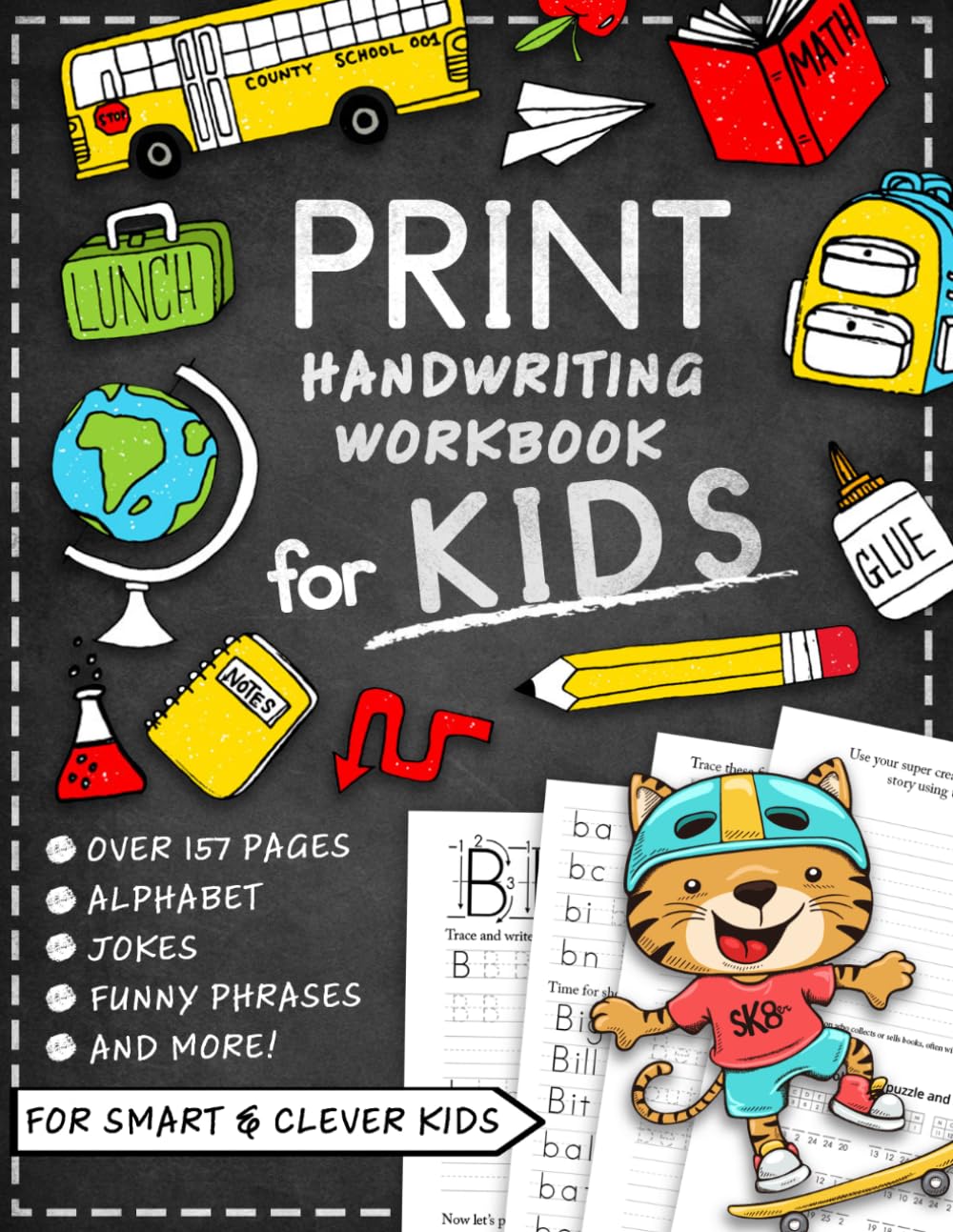 Print Handwriting Workbook for Kids with Jokes & Riddles: Learn to Write and Trace Alphabet Letters and Penmanship Writing Improvement Practice Paper
