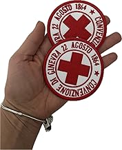 Geneva Convention Italian Red Cross / Iron-on / Iron-On Embroidered Patch
