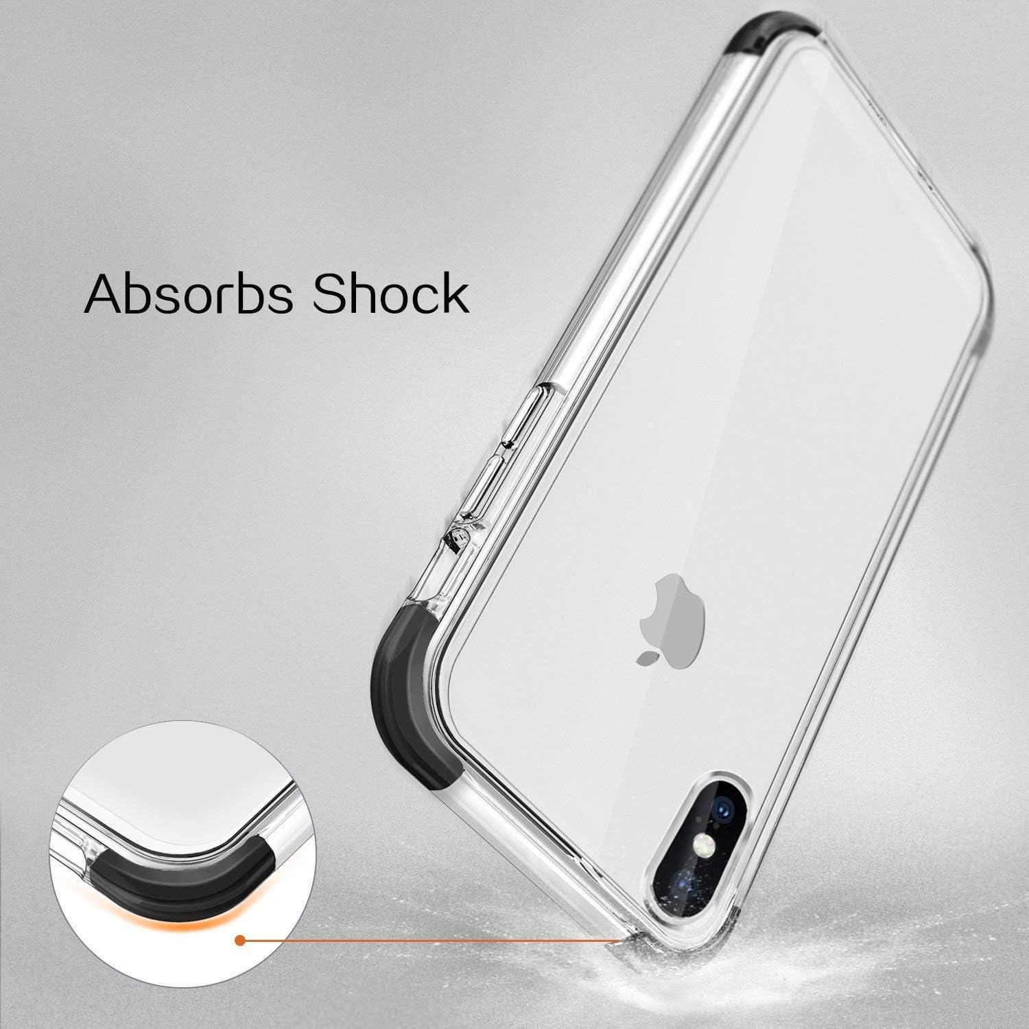 Mkeke Compatible with iPhone Xs Case,iPhone X Case,Clear Anti-Scratch Shock Absorption Cover Case for iPhone Xs/X (Crystal Clear)