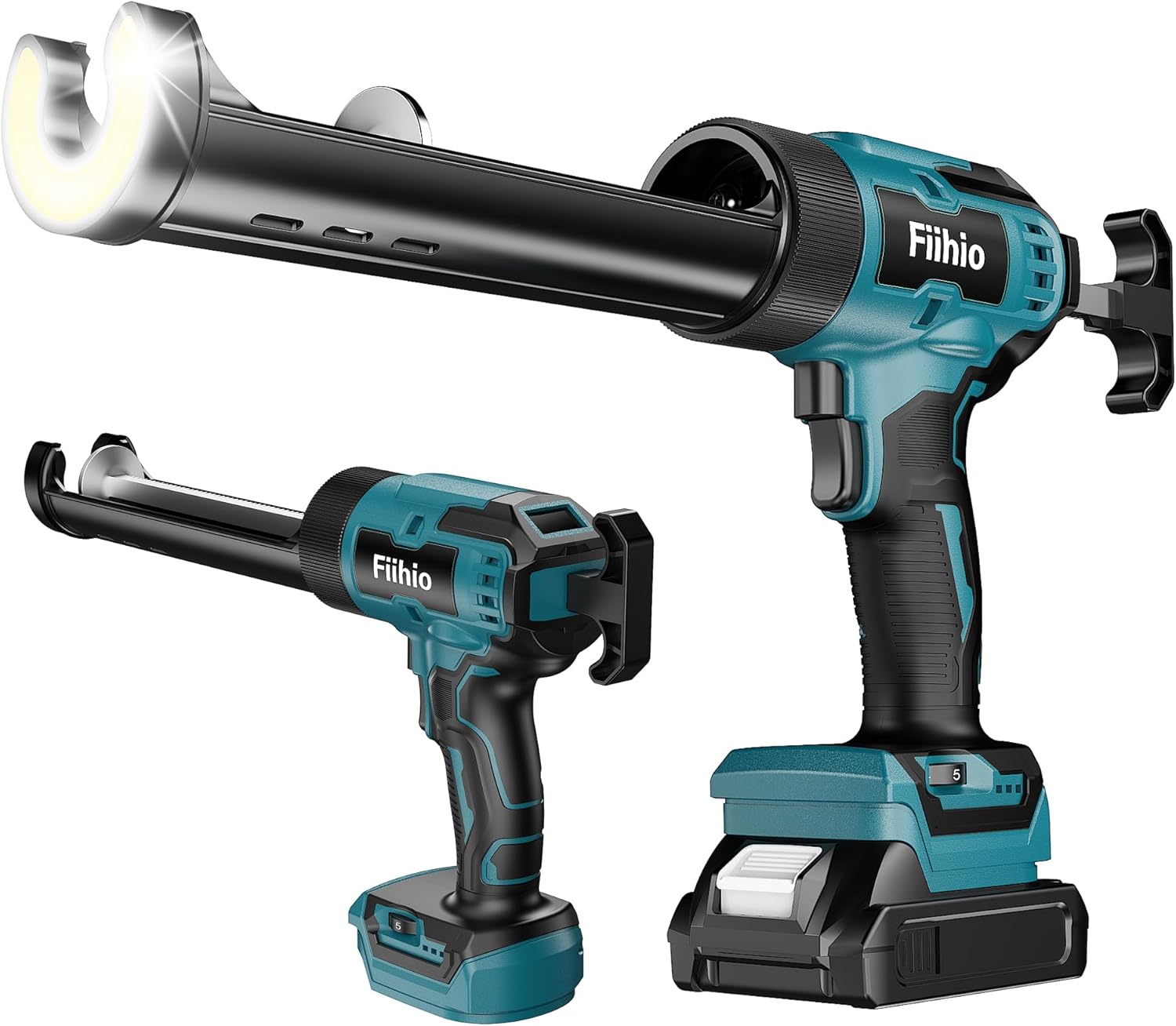 Cordless Caulking Gun Compatible with Makita 18V Battery,10 OZ Electric Caulk Gun with LED Light, LCD Display, 6 Adjustable Speeds for Floor Wall Tile Filling, Blue (No Battery)