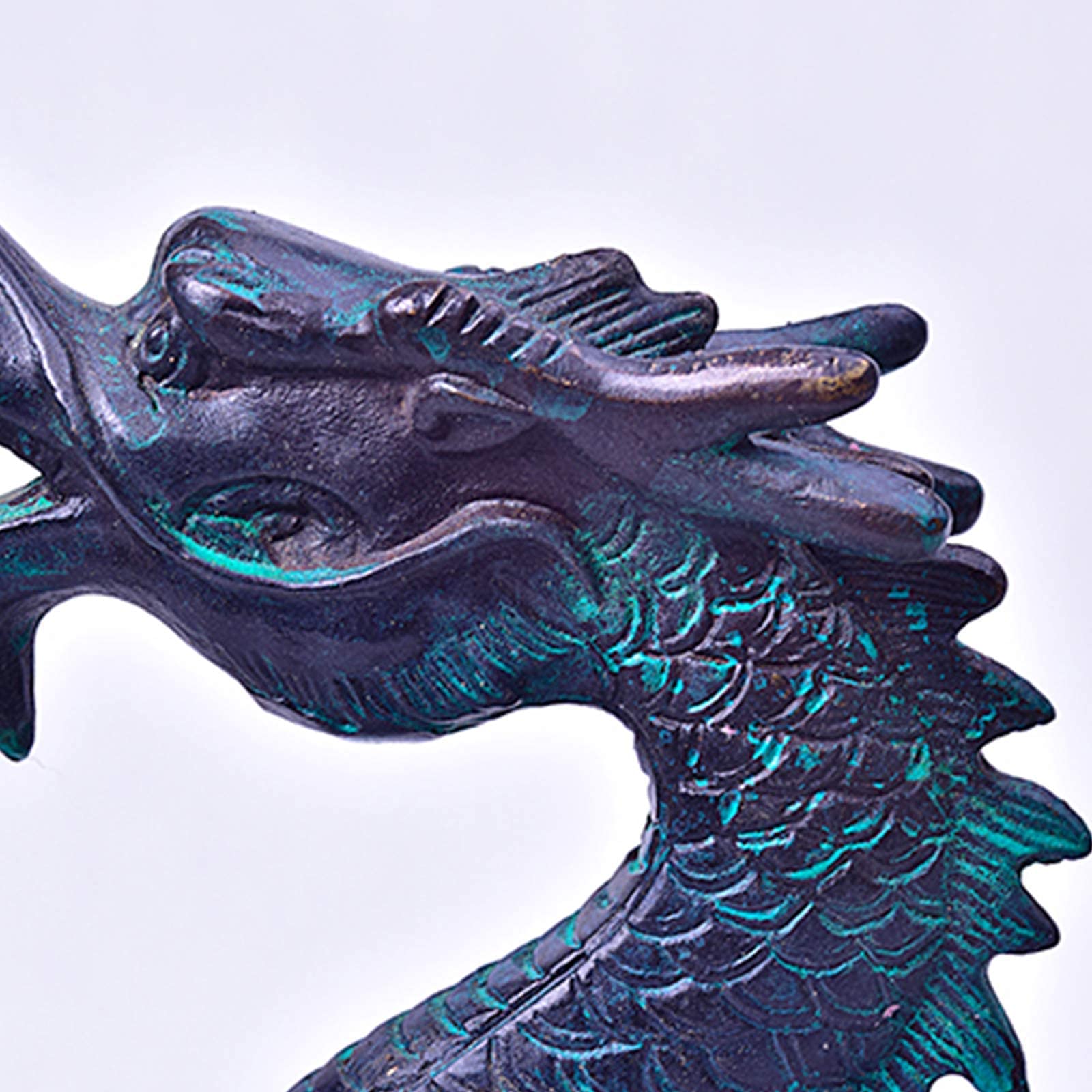 Amazon.co.jp: 中国の龍の像と置物, 風水真鍮の彫刻 ホーム オフィス