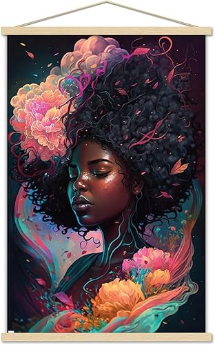 Trends International Wumples - Hermoso póster de pared de perfil 3, 22.37 x 34.00 pulgadas, paquete de impresión premium y colgador de madera de haya