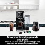 Ninja DualBrew Pro Hot & Iced Coffee Drip Coffee Maker | Compatible with K-Cup Pods | 3 Brew Styles (Classic, Rich, & Iced) | 70oz Removable Reservoir & Dishwasher Safe | Black | 14-Cup (Renewed)