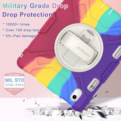 Miniatura 5 de SUPFIVES Funda para iPad de 10 generación 2022, protector de silicona de grado militar mejorado para iPad de 10 generación de 10.9 pulgadas,