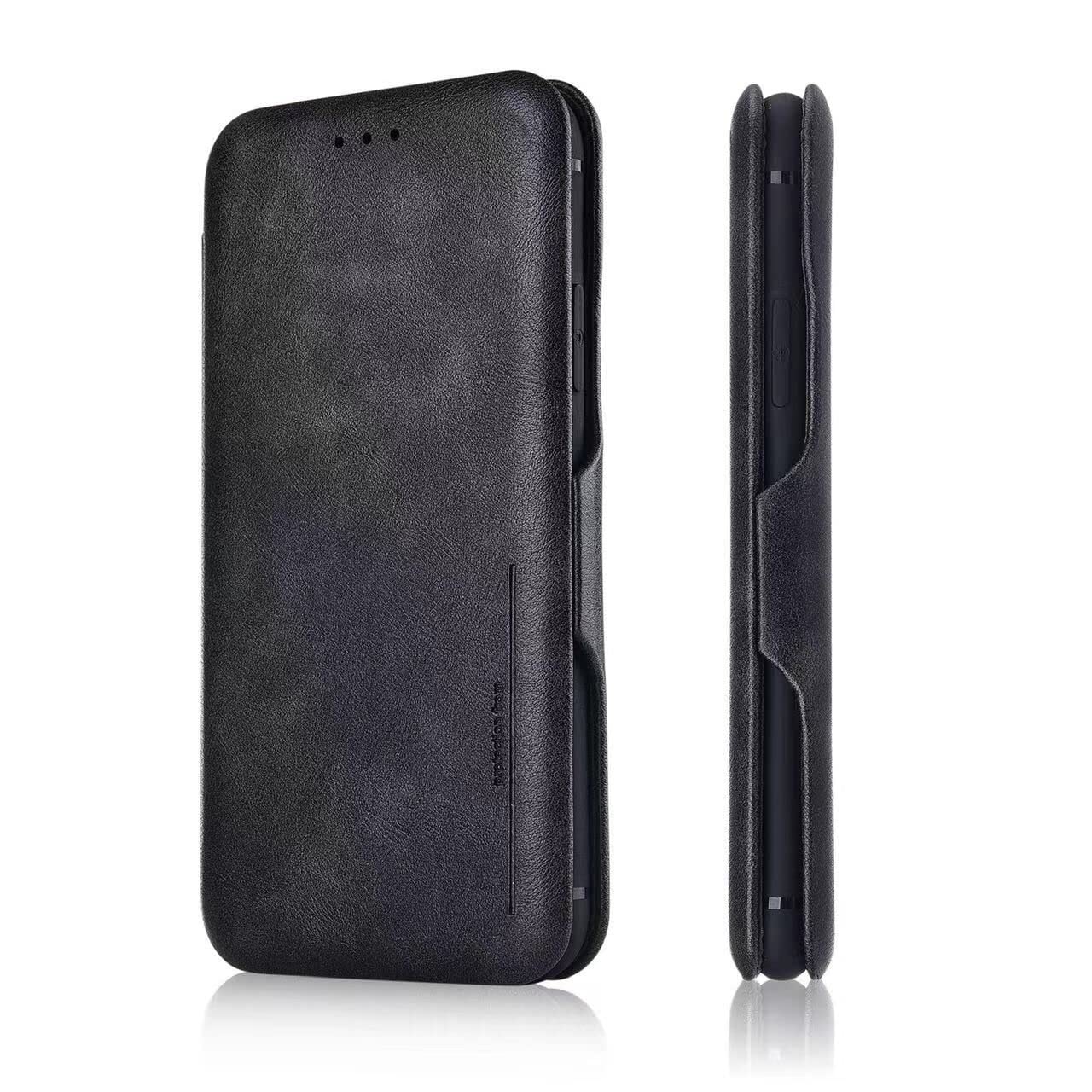 Samsung Galaxy A54 Flip Case Slim - Exelle Premium PU Leather Folio Cover Magnetic Closure Ultra Thin Wallet Leather Case for Samsung Galaxy A54 5G (Black)