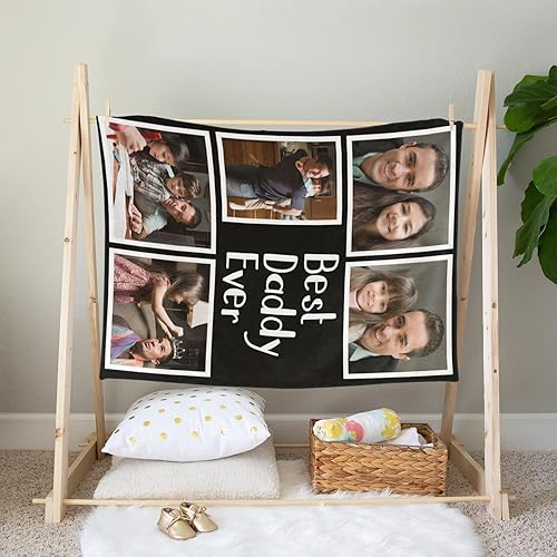 Regalos personalizados para el Día del Padre, mantas personalizadas con fotos y texto, varios colores y tamaños, mantas personalizadas de franela