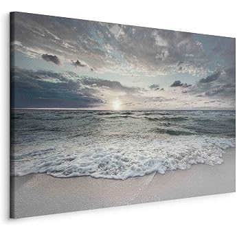 murando Wall Pictures XXL 120 x 80 cm - Non-Woven Canvas Picture 1 Piece Canvas Pictures Wall Decoration Pictures Living Room Picture Bedroom Canvas Pictures Wall Picture Large Design - Sea Landscape Beach c-C-10019-b-a