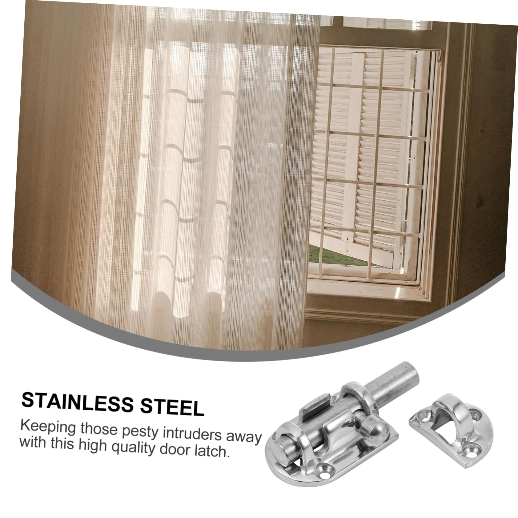 Artibetter 3pezzi Serratura Scorrevole Inossidabile Per Porte e Finestre Bullone Barile Per Sicurezza Adatta Barche Armadi e Finestrini Facile Installazione e Resistente Alla
