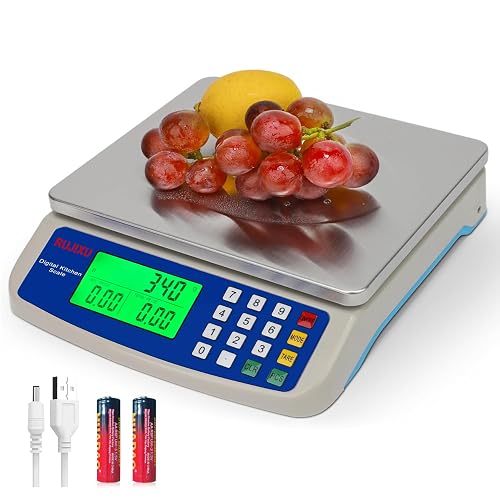 RUJIXU Large Digital Kitchen Scale 30KG Commercial Food Scale