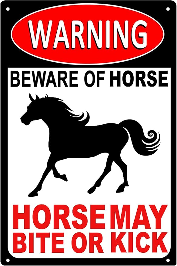 Aluminum Horse Sign Beware Of Horse Signs Aluminum Warning