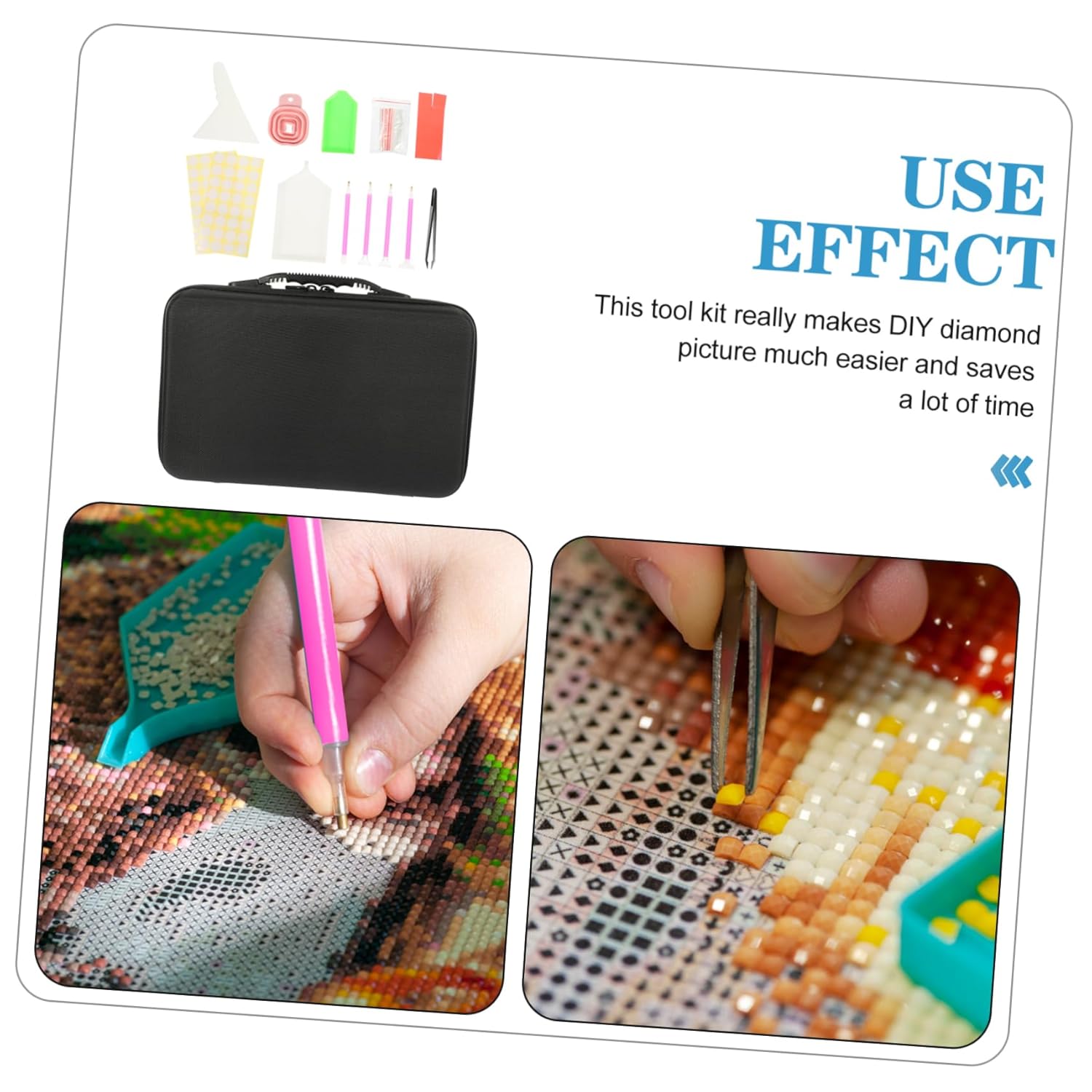 Generic 収納バッグ ダイヤモンドペイントツール パープル 、 繊細なDIYアートクラフト用 丈夫で使いやすい 多目的収納に