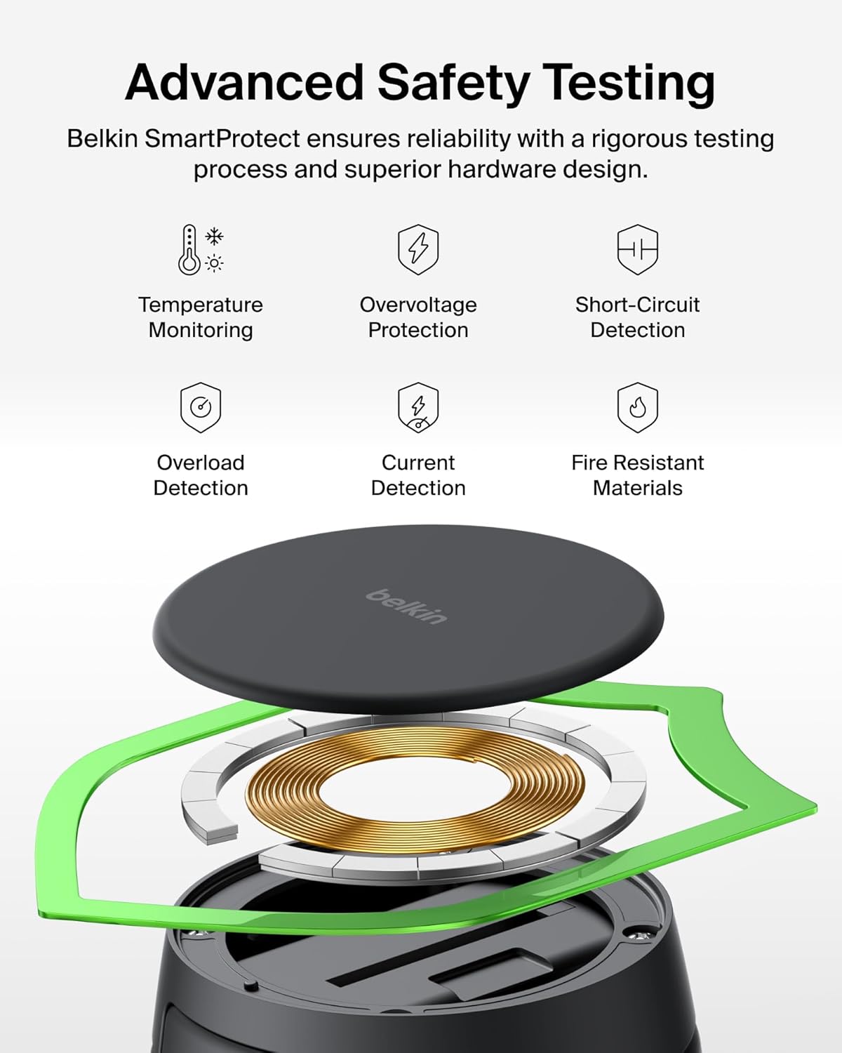Belkin MagSafe Charger Compatible, 2-in-1 Wireless Charging Station, Qi2.2 25W Convertible Magnetic Charger for iPhone 17, Apple Watch Series 10, Google Pixel 10, and More (45W Adapter Included) - Image 8